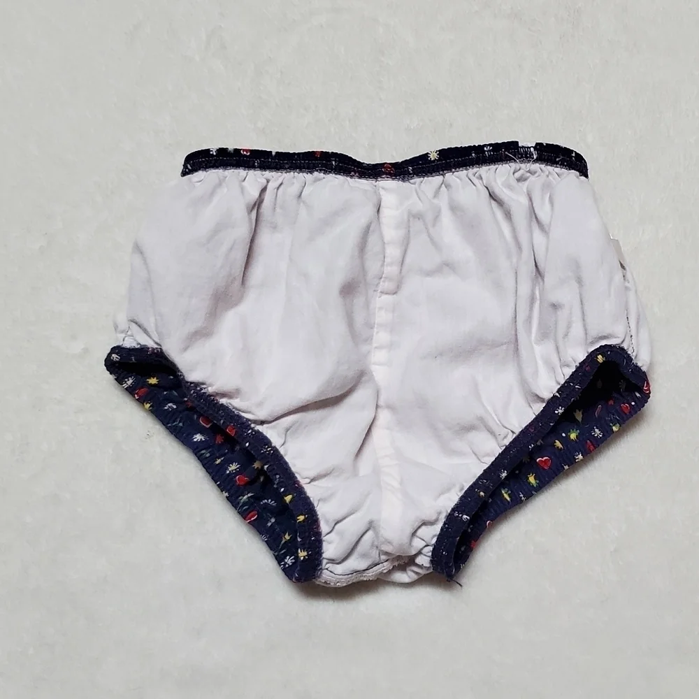 Vintage 60s Teen Girl Ultra Mod High High Bottom Ruffle Heart Floral Bikini XS